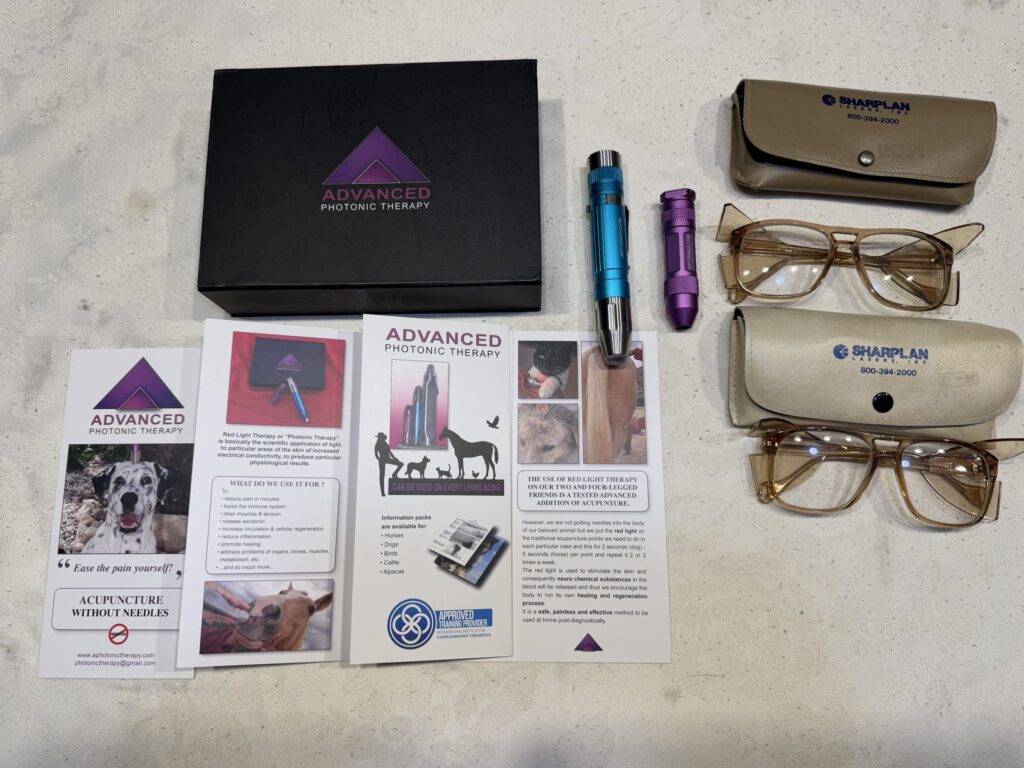 Photonic therapy equipment used at PETCAREVET-X as a therapeutic treatment modality.